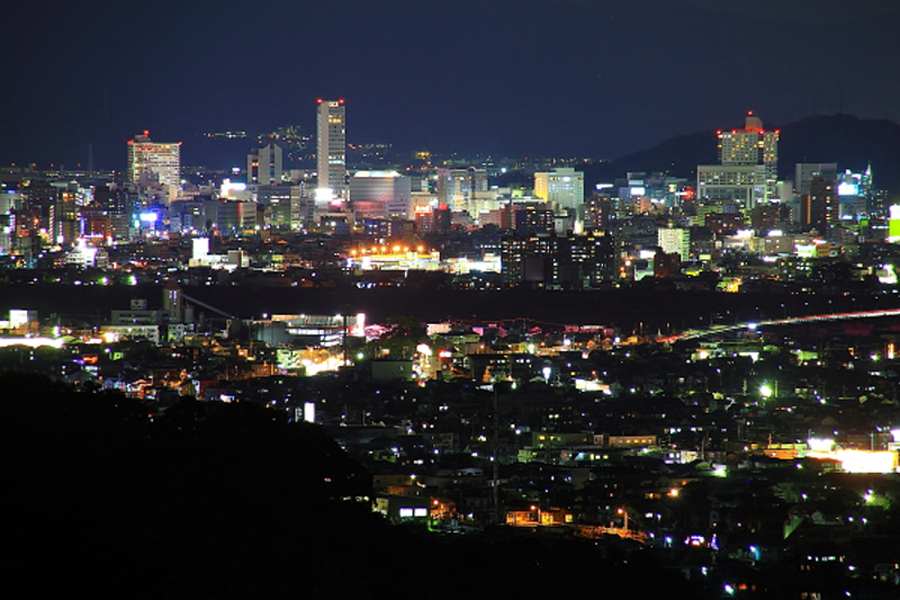 静岡市街地の夜景 静岡市の街並み 静岡市街地の夜景 静岡市の街並み