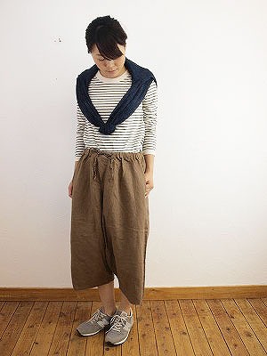 8/5 prit 25/1ヨーロッパリネン微起毛ワイドサルエルパンツ_f0325437_11384904.jpg