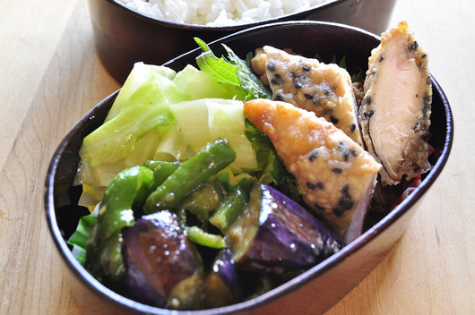 鶏ササミの変わり揚げ弁当_b0171098_10165366.jpg