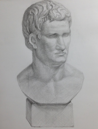 石膏デッサン アグリッパ 風と旅人 絵画編