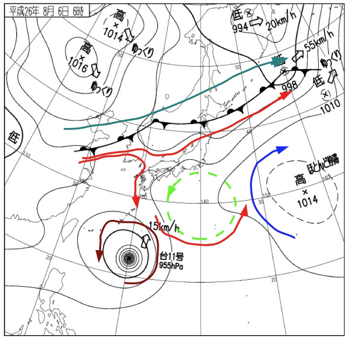 気象ミステリー２：台風１１号の横に「バーチャル台風」が誕生！？_e0171614_21233867.jpg