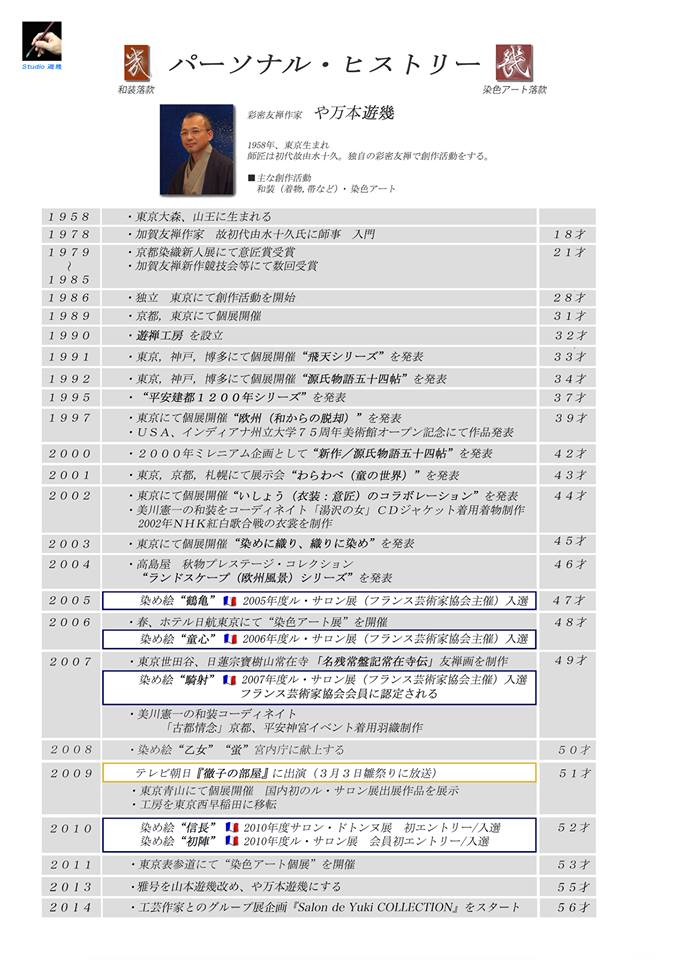 彩密友禅作家 や万本遊幾先生について : 榮 - kanzashi sakae - 簪作家