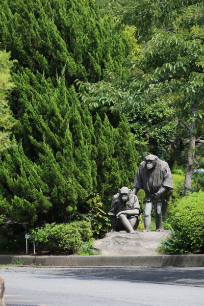 天王寺動物園にて　チンパンジーの石造_c0272958_12251251.jpg