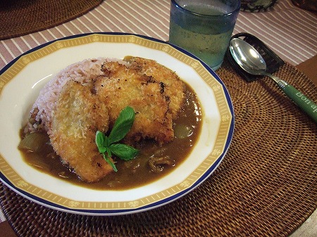 美月家の休日の食卓、パワーアップ！カツカレー_d0030994_13562471.jpg