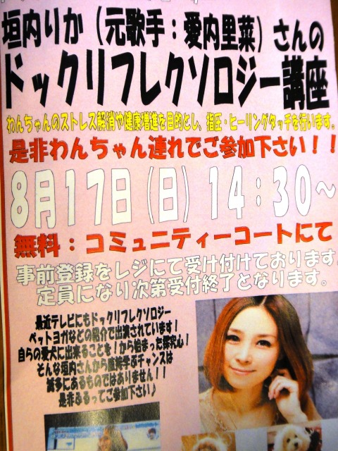愛内里奈さんのドッグリフレクソロジー講座に行ってみた♪_e0195743_3335744.jpg
