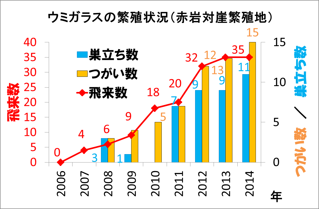 今シーズンのウミガラスの繁殖が終了しました。_f0159390_13485996.png