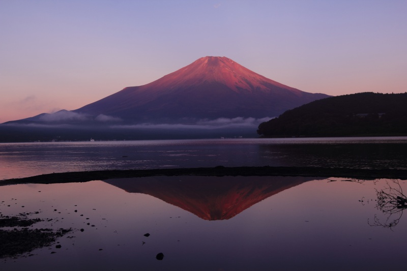 逆さ赤富士は ご利益もダブル 富士山大好き 写真は最高