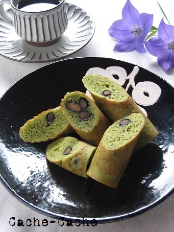 rokyを使って・・・抹茶と黒豆のスティックパンケーキ_d0319943_23281588.jpg