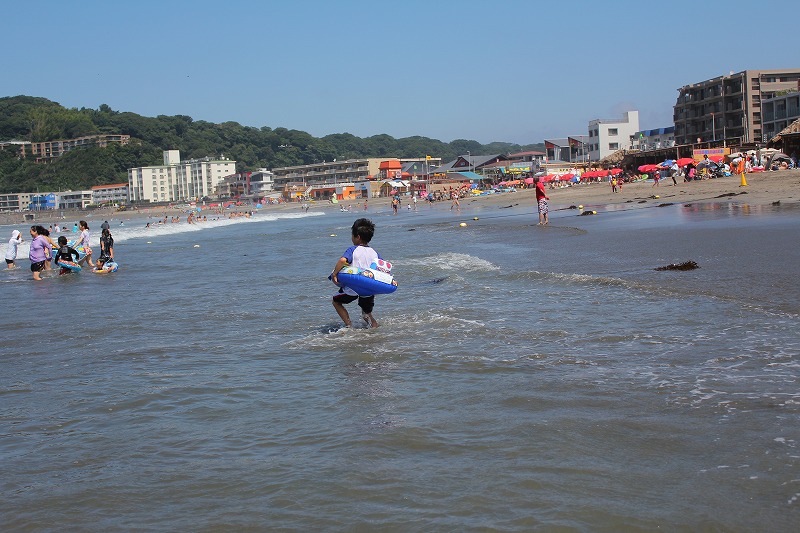 小学二年生の夏休み日記 10 【逗子海岸で海水浴編】_c0204298_13295437.jpg