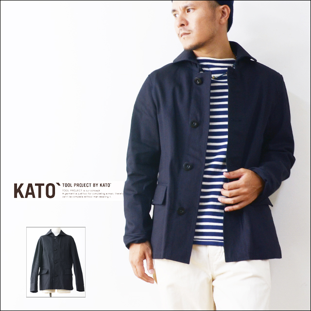 KATO\' NAVY&GROUND[カトーネイビー&グラウンド] DENIM HARF STAINCOLOR COAT [KJ431611] MEN\'S_f0051306_21351651.jpg