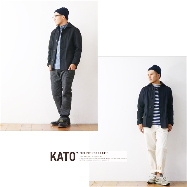 KATO\' NAVY&GROUND[カトーネイビー&グラウンド] DENIM HARF STAINCOLOR COAT [KJ431611] MEN\'S_f0051306_21352692.jpg