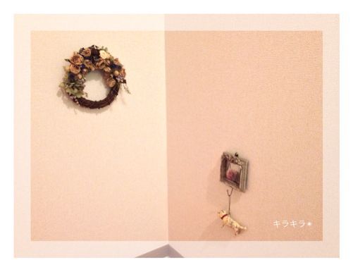 wreathを飾りました^ ^_f0354014_23433891.jpg