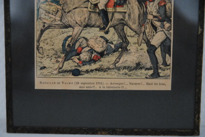 フランスアンティーク 手彩色版画 ヴァルミーの戦い Faineanter フランスアンティーク 手彩色版画 ヴァルミーの戦い Faineanter