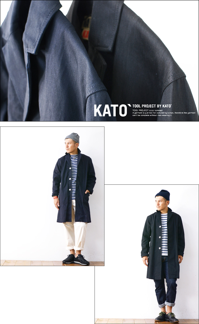 KATO' [カトー] DENIM CHESTER COAT [KJ432261] デニムチェスター