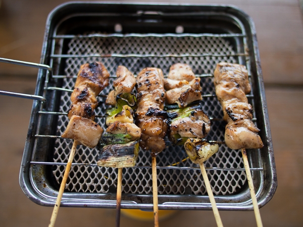 今日の山ごはん　テラスで焼き鳥_b0244811_23155875.jpg