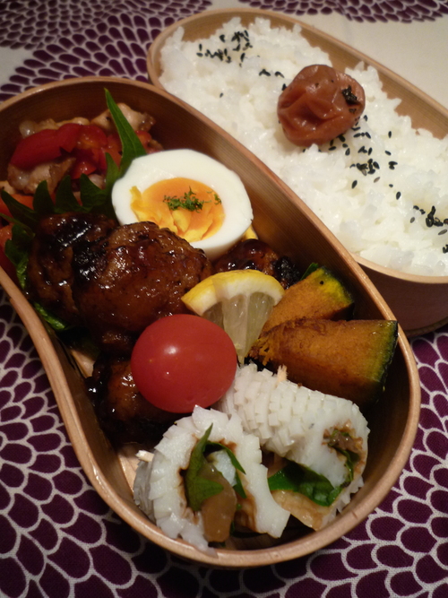 長月＊壱ノ週のお弁当　 B-#070〜＃071 _b0223999_1740331.jpg