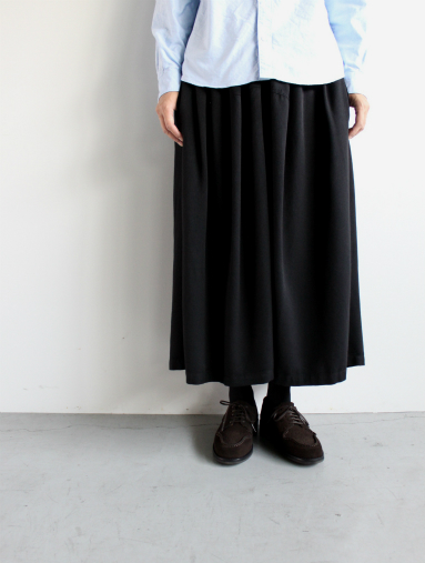 FACTORY(ファクトリー)バンブーウール ギャザー ロングスカート・S-07-2711702【レディース】 FACTORY(ファクトリー)バンブーウール ギャザー ロングスカート・S-07-2711702【レディース】
