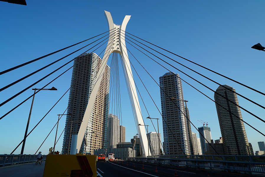 月島から永代橋 東京スカイツリー My Thinking In Tokyo 東京点景