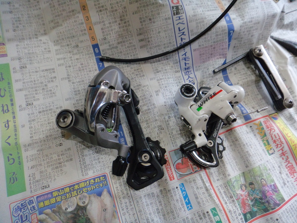 シマノ SL-BS79 バーエンドシフター+RD-5701-GS へ交換 : 近江 シマノ SL-BS79 バーエンドシフター+RD-5701-GS へ交換 : 近江