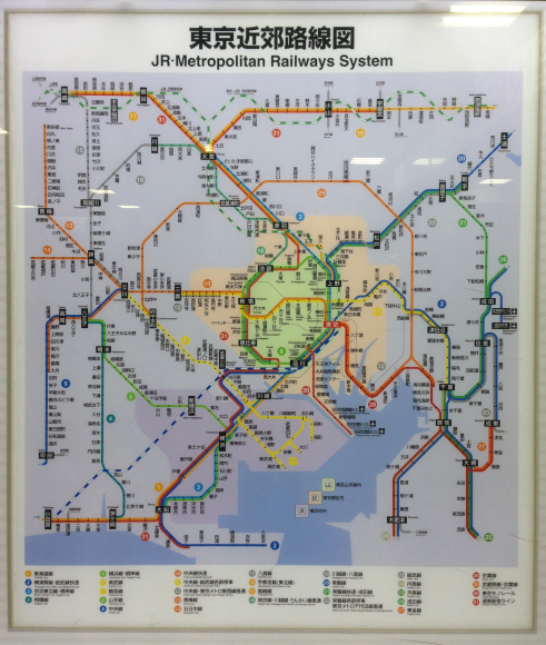駅すぱあと東京近郊路線図 2008年発行 ハンカチ （2008年 東京