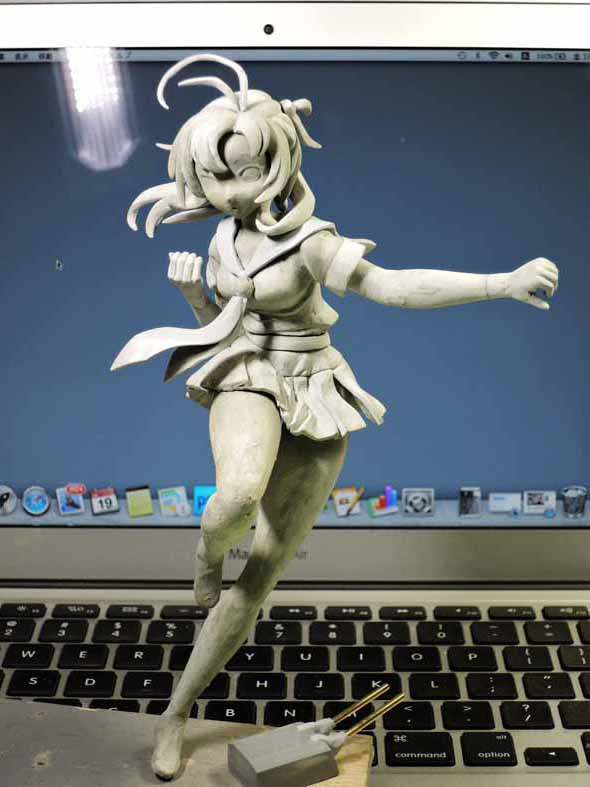 フィギュア作り 衣笠さん進捗 シクロツーリスト ランドヌールときどき模型の製作日記 フィギュア作り 衣笠さん進捗 シクロツーリスト ランドヌールときどき模型の製作日記