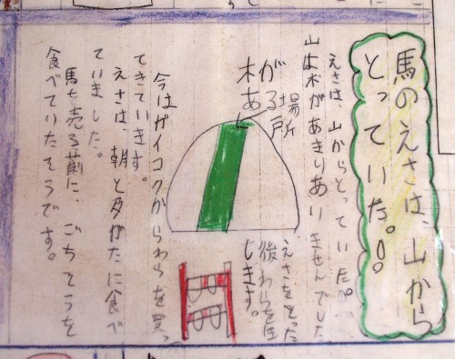 馬のえさは山からとっていた 木曽馬日記 馬のえさは山からとっていた 木曽馬日記