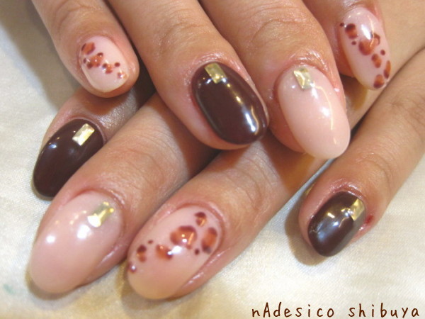 Autumn nail_b0137180_20325844.jpg