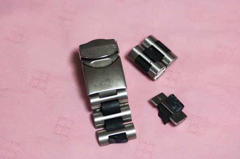 SWATCH IRONY ケース、ベルトコマ有り、電池切れ 括ら