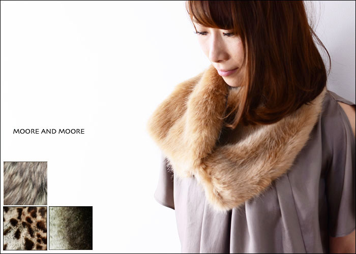 MOORE AND MOORE [ムーア＆ムーア] Asymmetric Scarf / フェイクファーカラー[2008SCA] LADY\'S_f0051306_222219.jpg