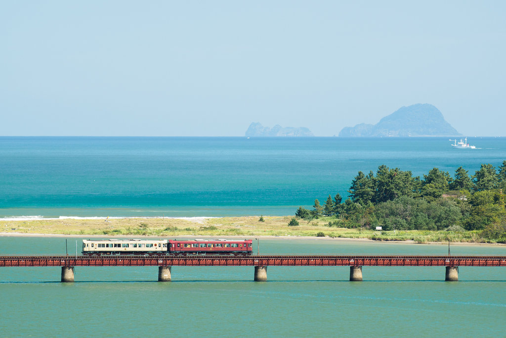 旅先スナップ1 由良川橋梁にて 鉄道写真旅物語