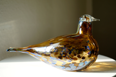イッタラバード 琥珀色 iittala Birds by Toikka -Pekkasiini