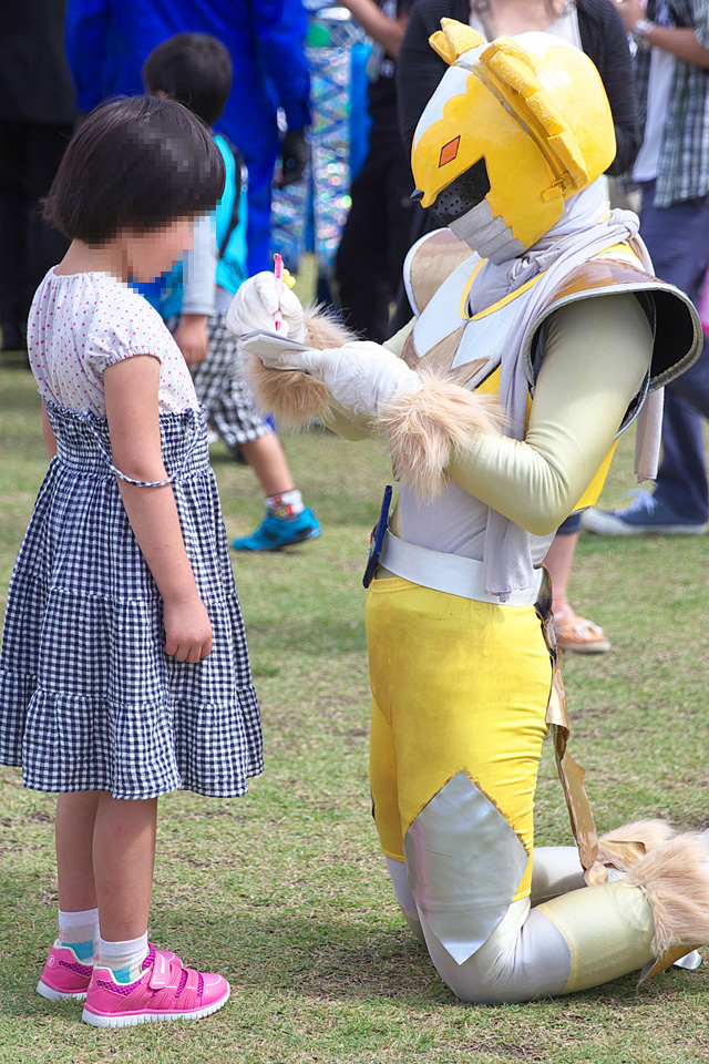 獣神ハンダーFOX・未完成ヒーローデブーマスク@ご当地キャラこども夢フェスタ in 白河_c0115616_531026.jpg