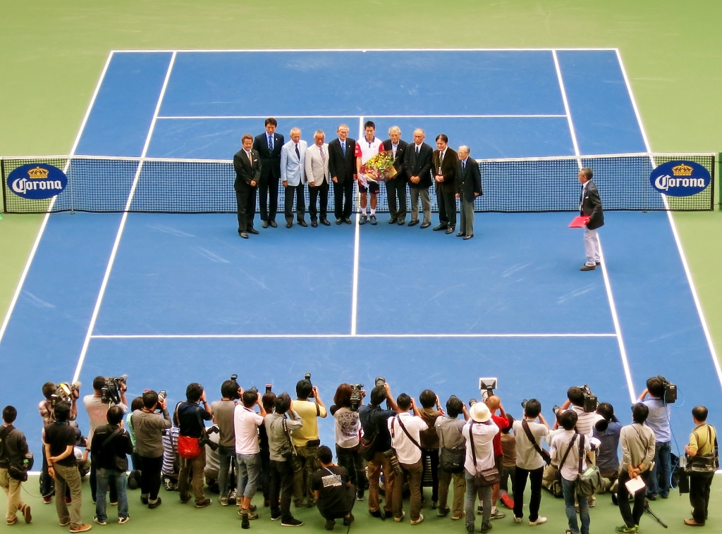 楽天オープンテニス2014・錦織圭シングルス初戦_b0083801_03093426.jpg