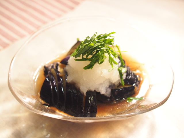 Soaked fried eggplant and grated radish_f0348444_22453179.jpg