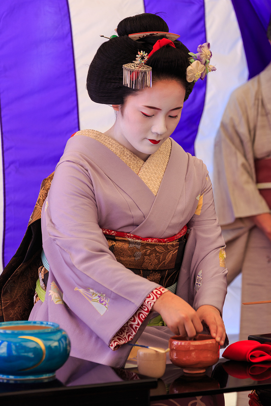 高瀬川 舟まつり（先斗町 久鈴さん、市彩さん） : 花景色