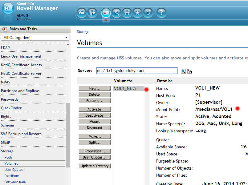 Novell Openenterprise Server(OES) ボリューム名の変更_a0056607_1301574.jpg