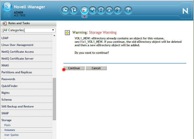 Novell Openenterprise Server(OES) ボリューム名の変更_a0056607_1313515.jpg