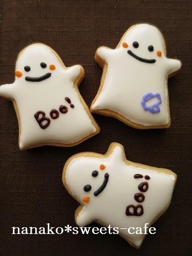ハロウィンおばけちゃん アイシングクッキー Nanako Sweets Cafe