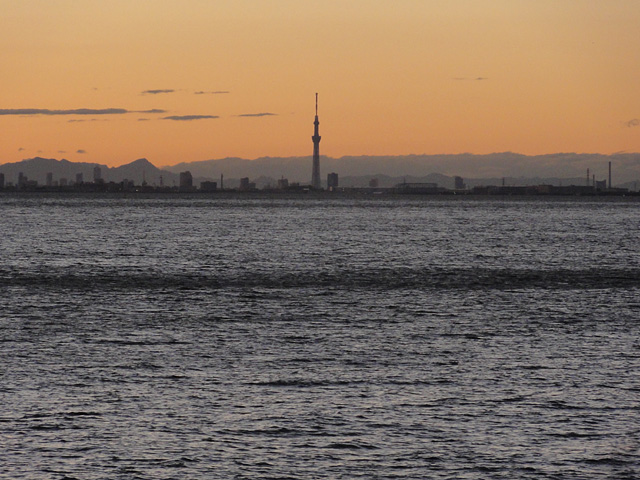 台風一過の千葉の海と富士の夕焼け （10/6）_b0006870_19103913.jpg