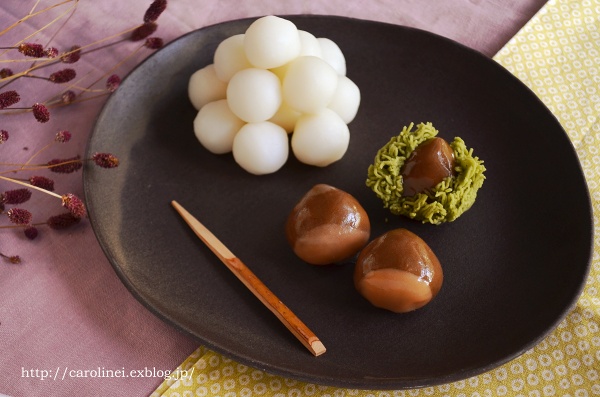十三夜　　Moon Viewing Ceremony with Homemade Chestnut Nerikiri_d0025294_2234648.jpg