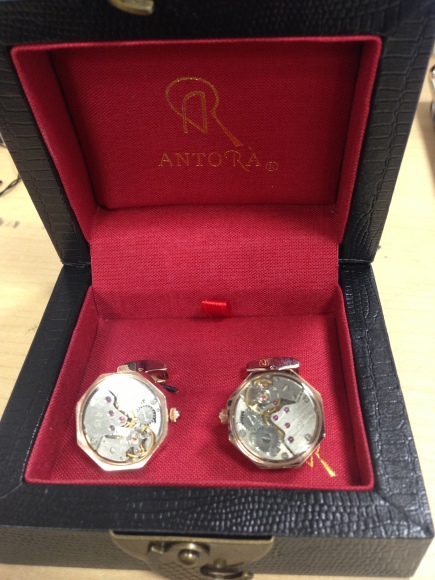 Antora イタリア製 オシャレな機械式時計型 カフリンクス（カフス 