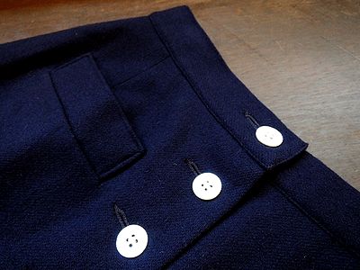 Blue Wool Flared Skirt, \"Dansko\" Black Leather Shoes ♪_c0220830_21593765.jpg