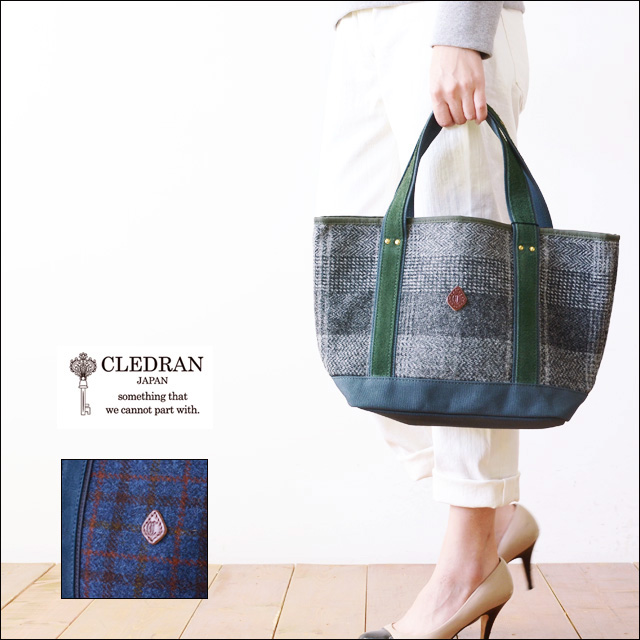 CLEDRAN [クレドラン] WOOL TOTE S [CL-2232 , 81-2623/81-2624] ハリスツイードの生地を使用 LADY\'S_f0051306_16102448.jpg