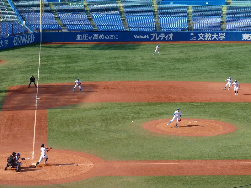 青学大対亜細亜大　９月２６日　東都大学野球１部　前半_b0166128_7481026.jpg