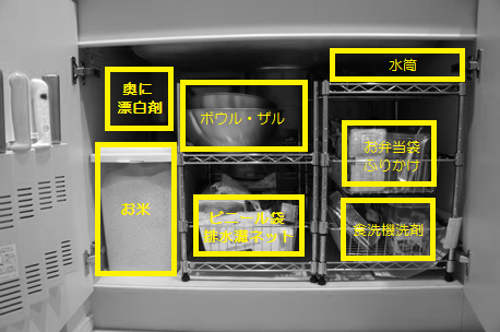 キッチン シンク下収納 今 いるトコロから