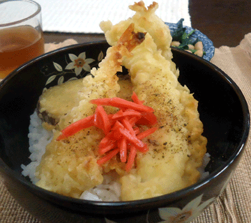 ◆おうちでランチ-174:【ザ・おやぢ丼。】賑わい天丼 _a0004802_19542667.gif