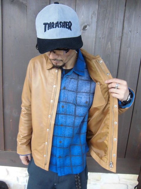 NASNGWAM「FLIPZIP LEATHER JKT」スタイルサンプル！_e0169535_1613957.jpg