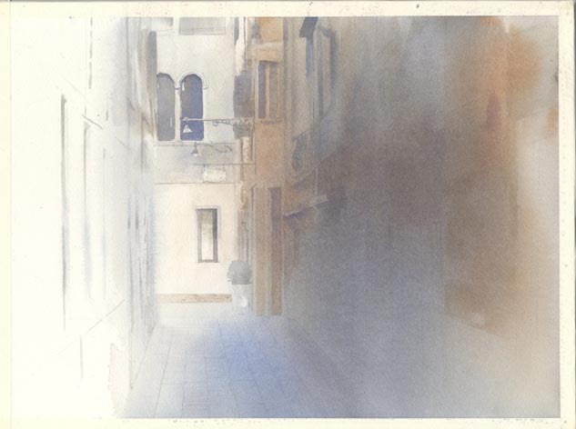 路地 水彩画_f0176370_16304697.jpg
