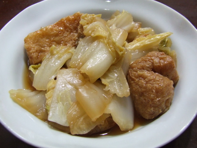 白菜と油揚げの5分料理_f0019498_20112773.jpg