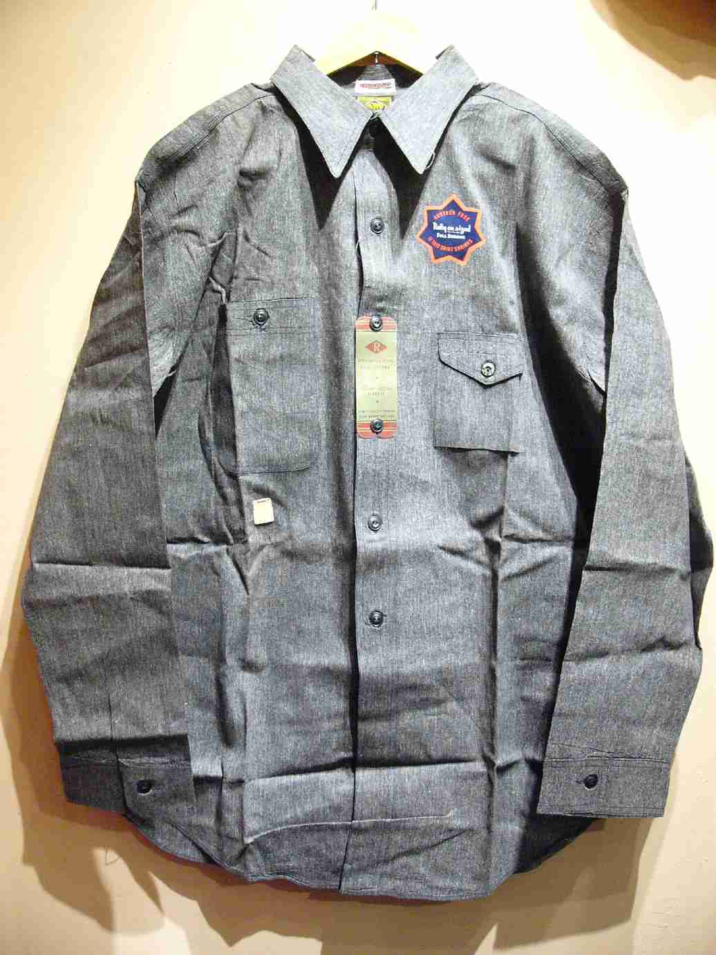 40s DEAD STOCK BIG YANK BLACK CHAMBRAY SHIRT ビッグヤンク 40s DEAD STOCK BIG YANK BLACK CHAMBRAY SHIRT ビッグヤンク